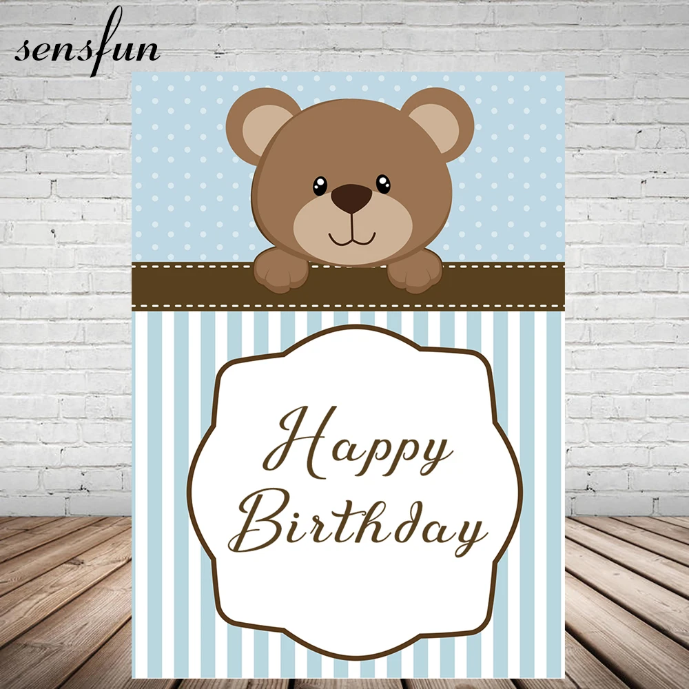 Sensfun Brown Bear Baby Shower Birthday Party Backdrop Light Blue White Striped Boys Photography Backgrounds 5x7ft Vinyl
Sensfun Brown Bear Baby Shower Birthday Party Backdrop Light Blue White Striped Boys Photography Backgrounds 5x7ft Vinyl