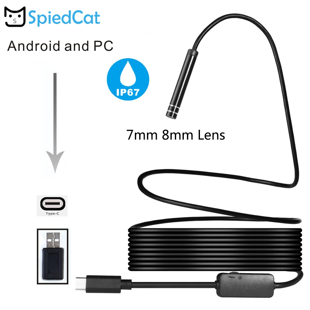 Waterproof 8/7mm Lens Mini Camcorder USB/Type-C Endoscope Camera Soft Cable Secret Cam Snake Led Light Car Pipe Inspection
Waterproof 8/7mm Lens Mini Camcorder USB/Type-C Endoscope Camera Soft Cable Secret Cam Snake Led Light Car Pipe Inspection