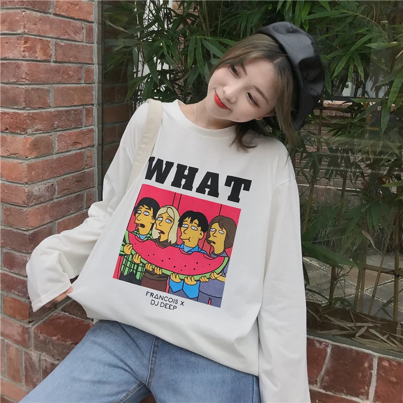 YouGeMan Harajuku Fashion T Shirt Women Long Sleeve Tops Autumn Korean Ulzzang Streetwear White T-Shirt Female Casual Tee Shirts
YouGeMan Harajuku Fashion T Shirt Women Long Sleeve Tops Autumn Korean Ulzzang Streetwear White T-Shirt Female Casual Tee Shirts