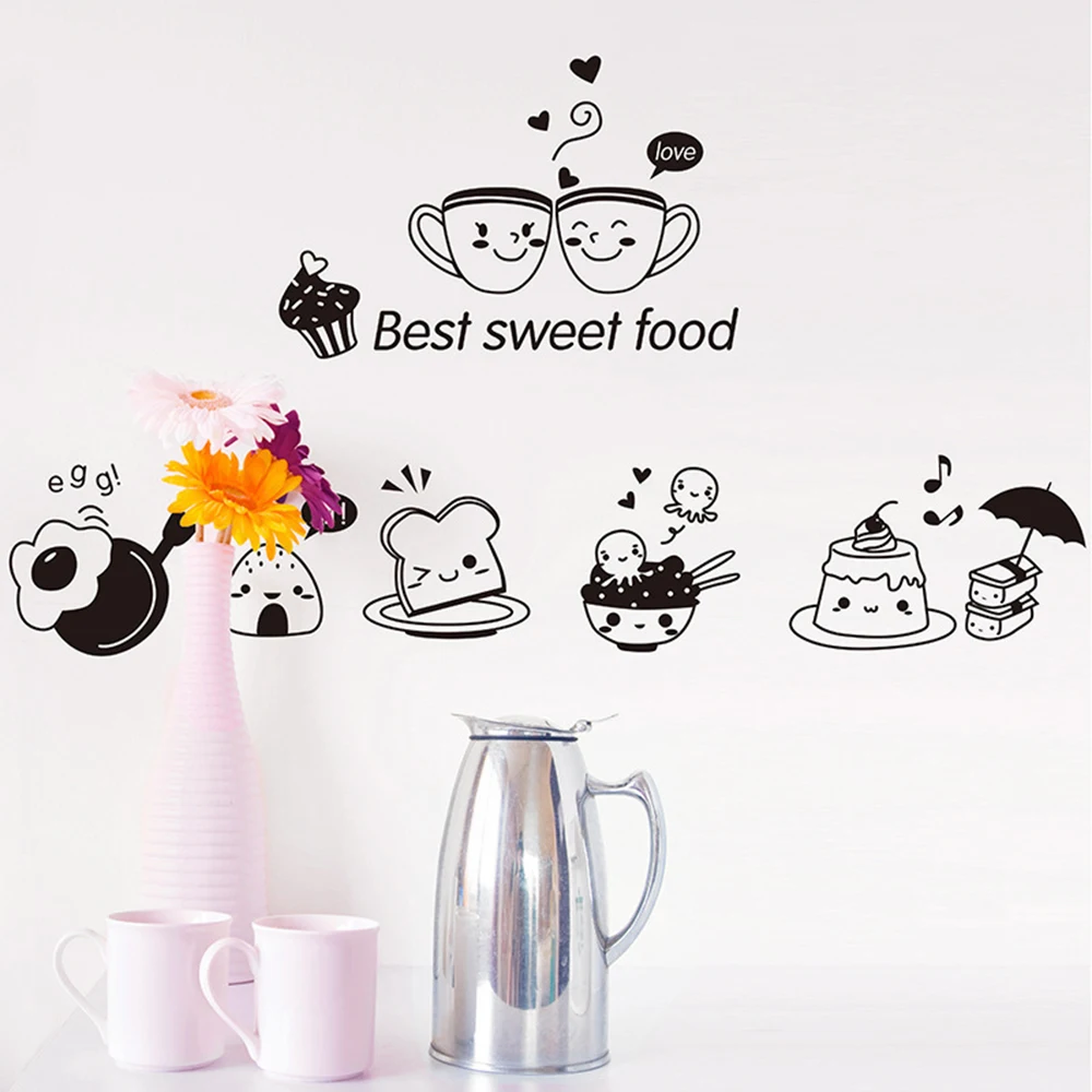 DIY PVC Kitchen Wall Stickers Coffee Sweet Food Wall Decals Decoration Oven Dining Hall Wallpapers Removable Waterproof
DIY PVC Kitchen Wall Stickers Coffee Sweet Food Wall Decals Decoration Oven Dining Hall Wallpapers Removable Waterproof