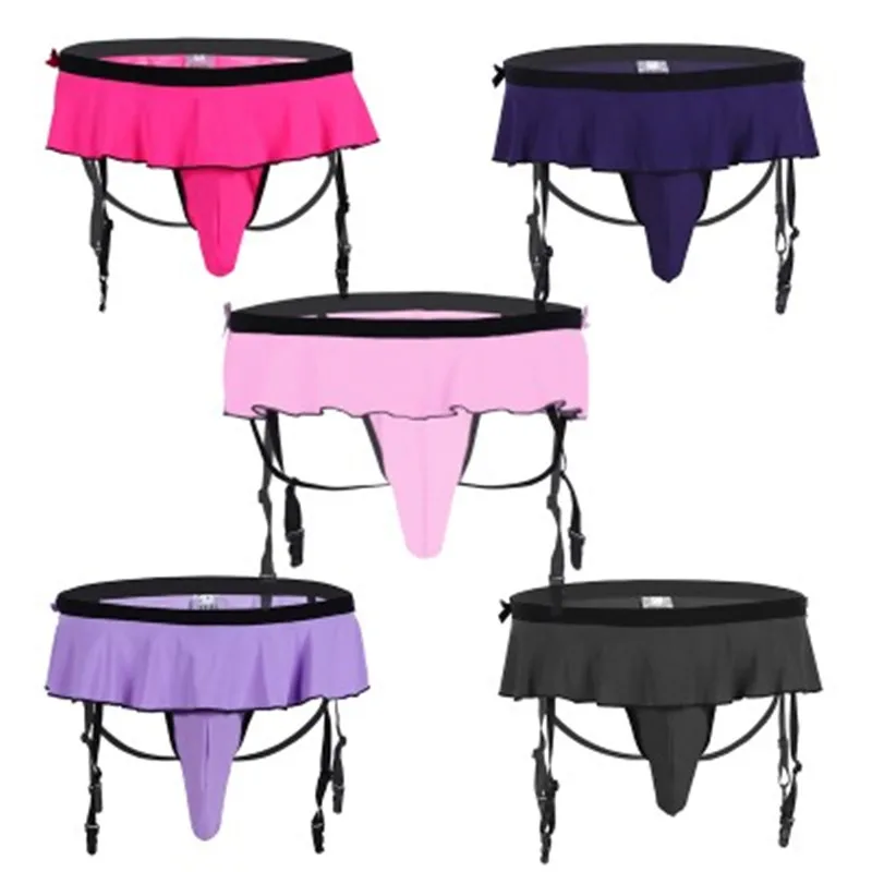 MSemis Men Sissy Lingerie Bikini Underwear Ruffle Gay Sissy Bulge Pouch Panties with Clips Garter Mens Open Butt Thong Jockstrap
MSemis Men Sissy Lingerie Bikini Underwear Ruffle Gay Sissy Bulge Pouch Panties with Clips Garter Mens Open Butt Thong Jockstrap