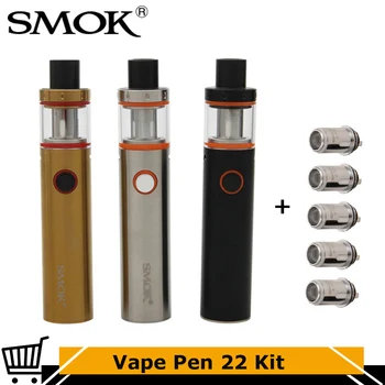 Smok Vape Pen 22 Kit with Built-in 1650mah Battery Vape Pen 22 Tank 0.3ohm Dual Core with LED E Electronic Cigarette Vaporizer
Smok Vape Pen 22 Kit with Built-in 1650mah Battery Vape Pen 22 Tank 0.3ohm Dual Core with LED E Electronic Cigarette Vaporizer