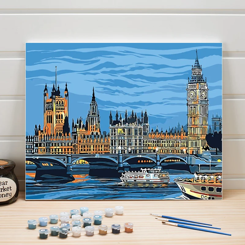 Coloring Pictures By Numbers City Scenery DIY Acrylics Paint Arts On Canvas Oil Painting Kits For Living Room Wall Adult Drawing
Coloring Pictures By Numbers City Scenery DIY Acrylics Paint Arts On Canvas Oil Painting Kits For Living Room Wall Adult Drawing