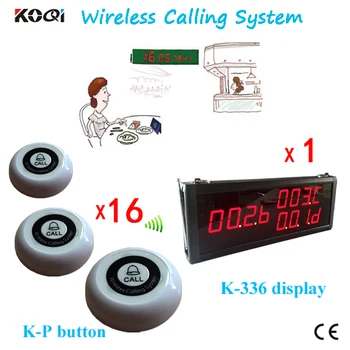 Guest Paging System K-336+K-P For Restaurant Service with 1-key Call Button and Biggest Display DHL shipping free
Guest Paging System K-336+K-P For Restaurant Service with 1-key Call Button and Biggest Display DHL shipping free