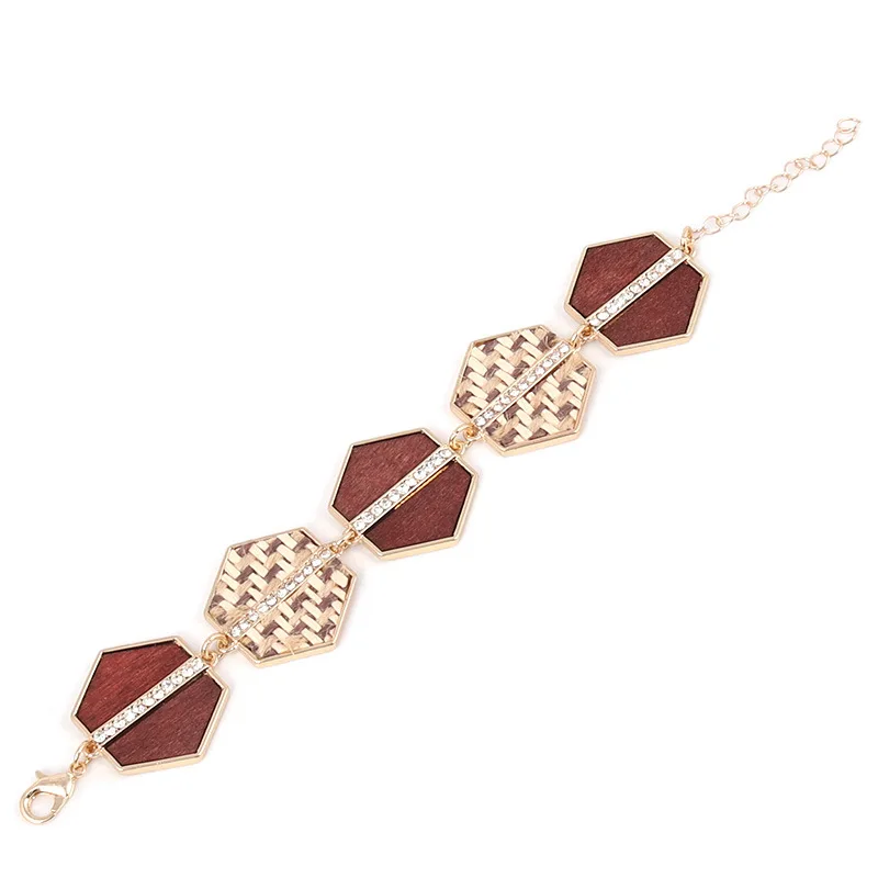 ZWPON Fashion Natural Wood Rattan Knit Hexagon Bracelets for Women Summer Gold Geometric Rhinestone Charm Bracelets
ZWPON Fashion Natural Wood Rattan Knit Hexagon Bracelets for Women Summer Gold Geometric Rhinestone Charm Bracelets