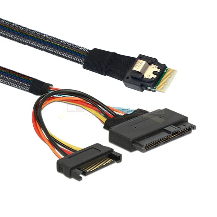 Zihan Cable U.2 U2 SFF-8639 to Slim SAS SFF-8654 4i NVME PCIe SSD Cable for Mainboard Intel SSD 750 p3600 p3700 M.2
Zihan Cable U.2 U2 SFF-8639 to Slim SAS SFF-8654 4i NVME PCIe SSD Cable for Mainboard Intel SSD 750 p3600 p3700 M.2