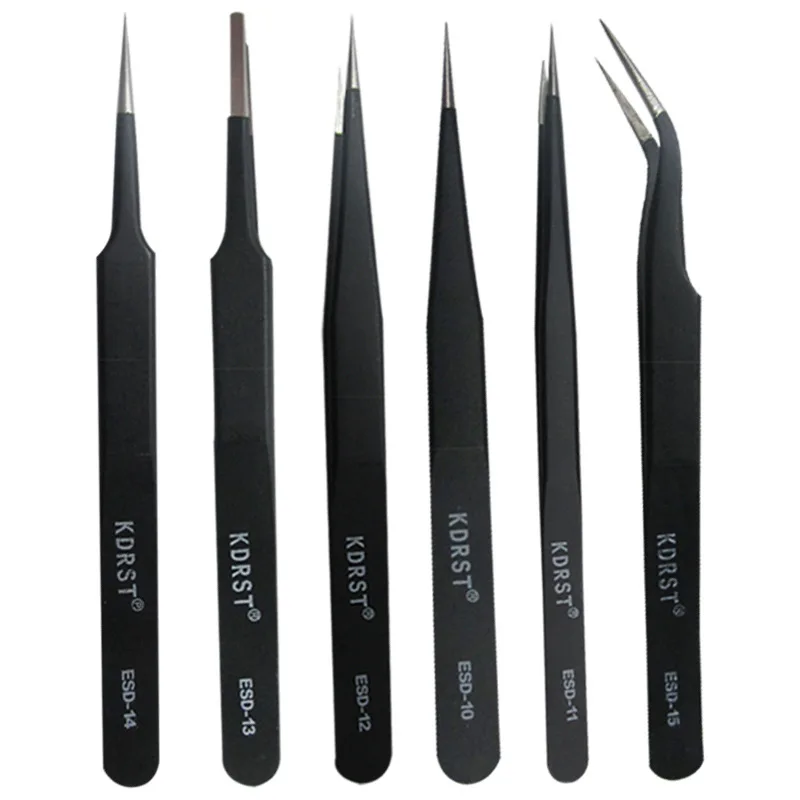 Stainless steel tweezers set bird's nest picking clip anti-static electronic repair curved tweezers
Stainless steel tweezers set bird's nest picking clip anti-static electronic repair curved tweezers