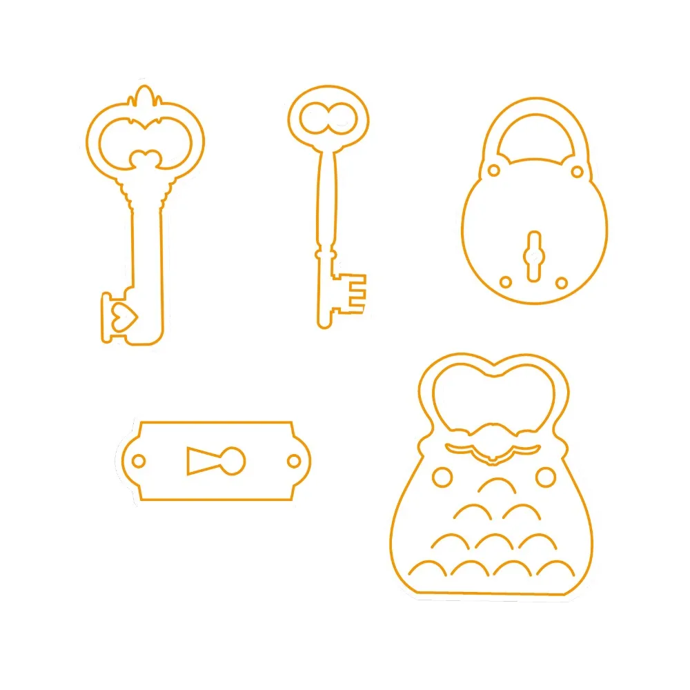 AZSG Key Lock 5 Pcs Die Cutter Dies Stencils for DIY Scrapbooking Decorative Craft Photo Album Embossing DIY Paper Card.
AZSG Key Lock 5 Pcs Die Cutter Dies Stencils for DIY Scrapbooking Decorative Craft Photo Album Embossing DIY Paper Card.