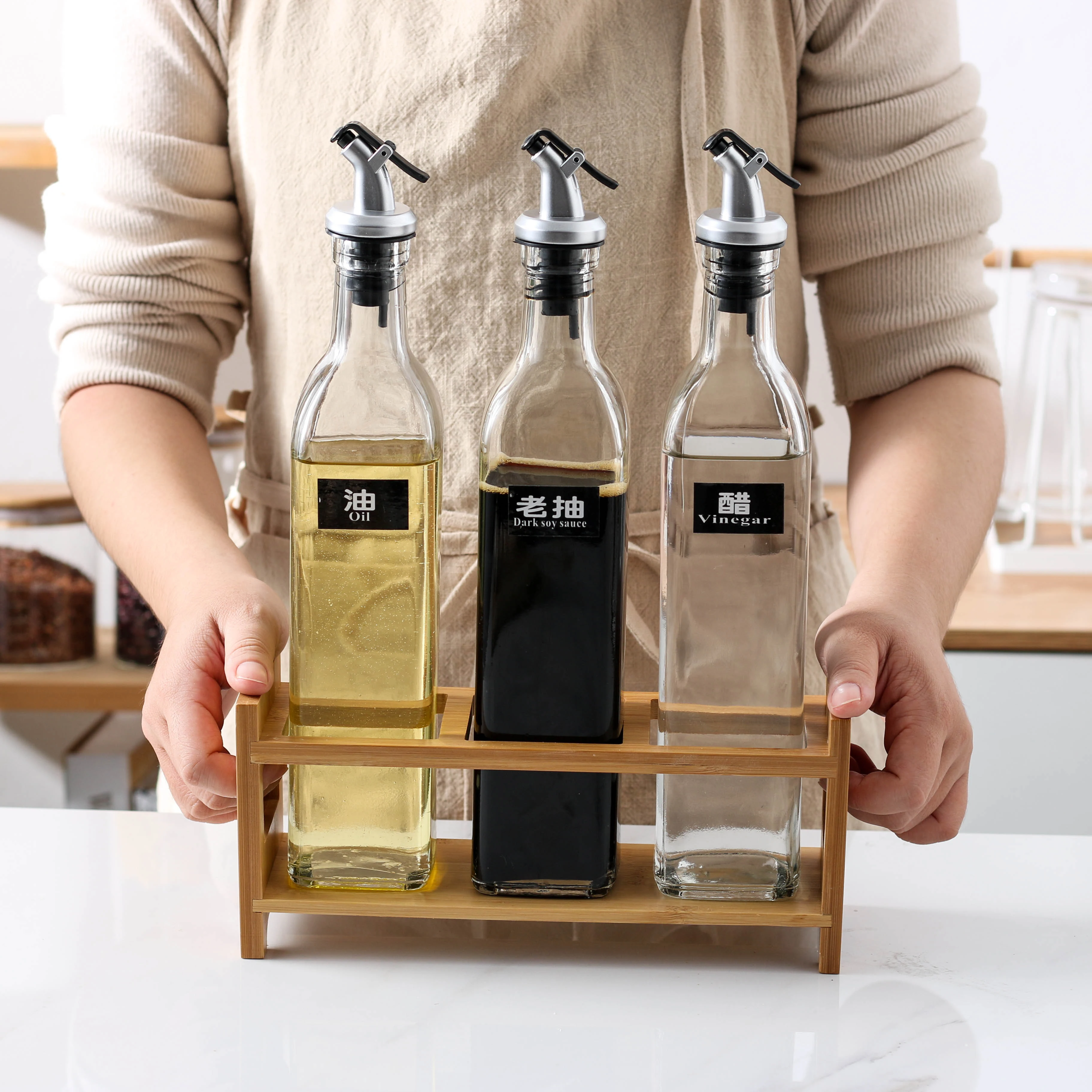 2019 Hot Sale Glass Kitchen Cooking Tools Set Olive Oil Sauce Bottle For Oil and Vinegar Dispenser Seasoning Jar
2019 Hot Sale Glass Kitchen Cooking Tools Set Olive Oil Sauce Bottle For Oil and Vinegar Dispenser Seasoning Jar