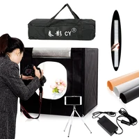 CY 60*60cm LED Photo Studio light tent Softbox Shooting Light Tent Soft Box + Portable Bag + AC Adapter for Jewelry Toys Shoting image