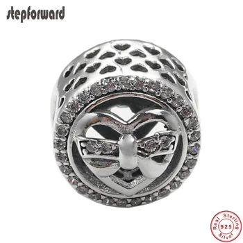 STEP FORWARD New Collection Love Heart Bowknot Design 925 Real Silver Charm For European Famous Charm Bracelet
STEP FORWARD New Collection Love Heart Bowknot Design 925 Real Silver Charm For European Famous Charm Bracelet