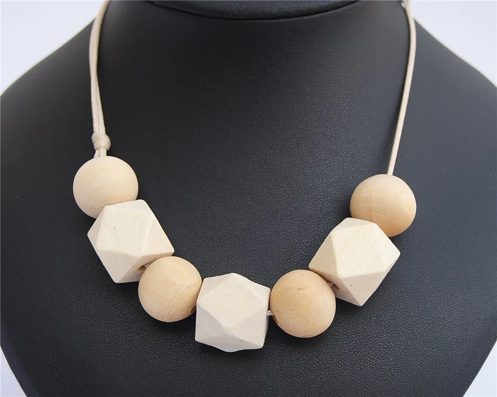 1pc Wax String Unfinished Natural Wood 14 Hedron Round Wood Necklace Fashion DIY Handmade Jewelry Gift For Women E719 
1pc Wax String Unfinished Natural Wood 14 Hedron Round Wood Necklace Fashion DIY Handmade Jewelry Gift For Women E719