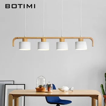 BOTIMI Modern LED Pendant Lights With Metal Lampshade For Dining Wooden Hanging Lamp E27 Wood Kitchen Luminaire
BOTIMI Modern LED Pendant Lights With Metal Lampshade For Dining Wooden Hanging Lamp E27 Wood Kitchen Luminaire