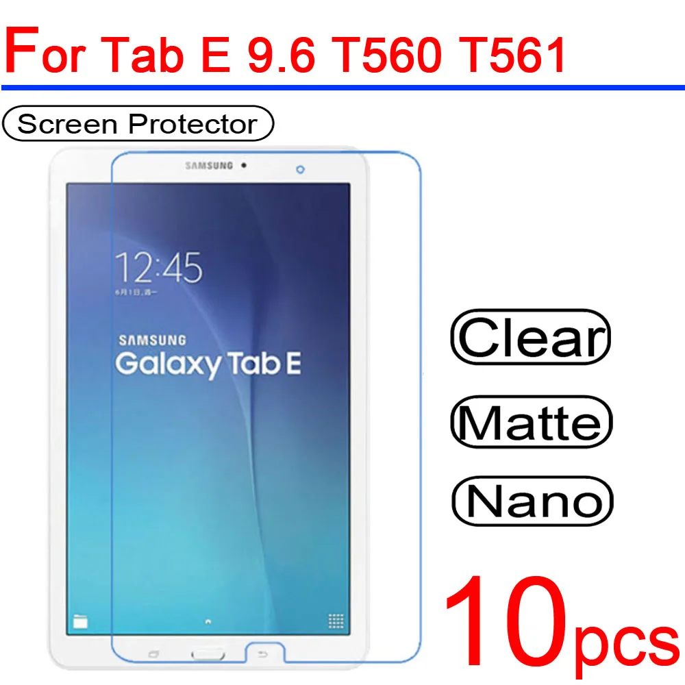 10pcs Ultra Clear LCD Tablet Screen Protector Film guard Cover for Samsung Galaxy Tab E 9.6 SM-T561 T560 9.6" Protective Film
10pcs Ultra Clear LCD Tablet Screen Protector Film guard Cover for Samsung Galaxy Tab E 9.6 SM-T561 T560 9.6" Protective Film