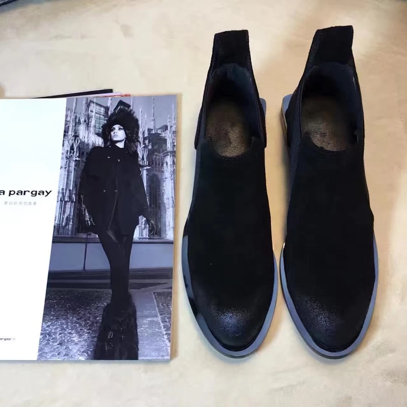 Suede Leather Women Ankle Boots Slip on Platform Motorcycle Ankle Boots Winter Wedges Shoes Woman Street Style Chelsea Boots 40
Suede Leather Women Ankle Boots Slip on Platform Motorcycle Ankle Boots Winter Wedges Shoes Woman Street Style Chelsea Boots 40