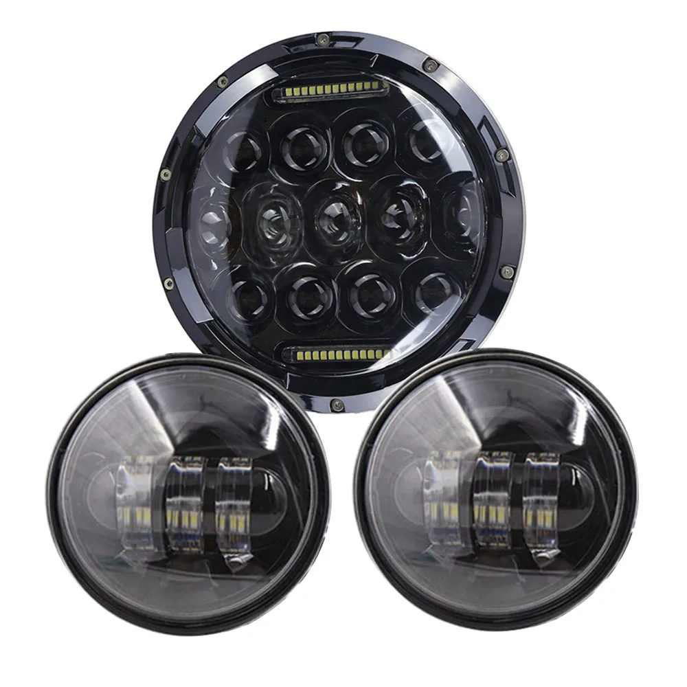 7inch 75W H4 H13 Led Motorcycle Headlight for with Halo Angel Eye DRL Lights For Harely Softail Dyna Sportster 
7inch 75W H4 H13 Led Motorcycle Headlight for with Halo Angel Eye DRL Lights For Harely Softail Dyna Sportster