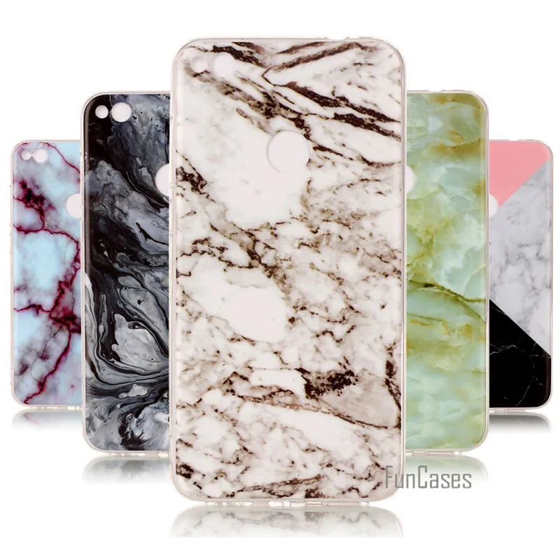 For Huawei P8 Lite 2017 Case 3D Marble Fashione Printing Soft Silicone TPU Back Cover 5.2" Phone Cases | Мобильные телефоны и
