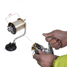 Cuerda de pesca de aluminio portátil bobinadora carrete de pesca Sistema de cola de impresión herramienta de aparejos ventosa carpa Marina accesorios de pesca(China)