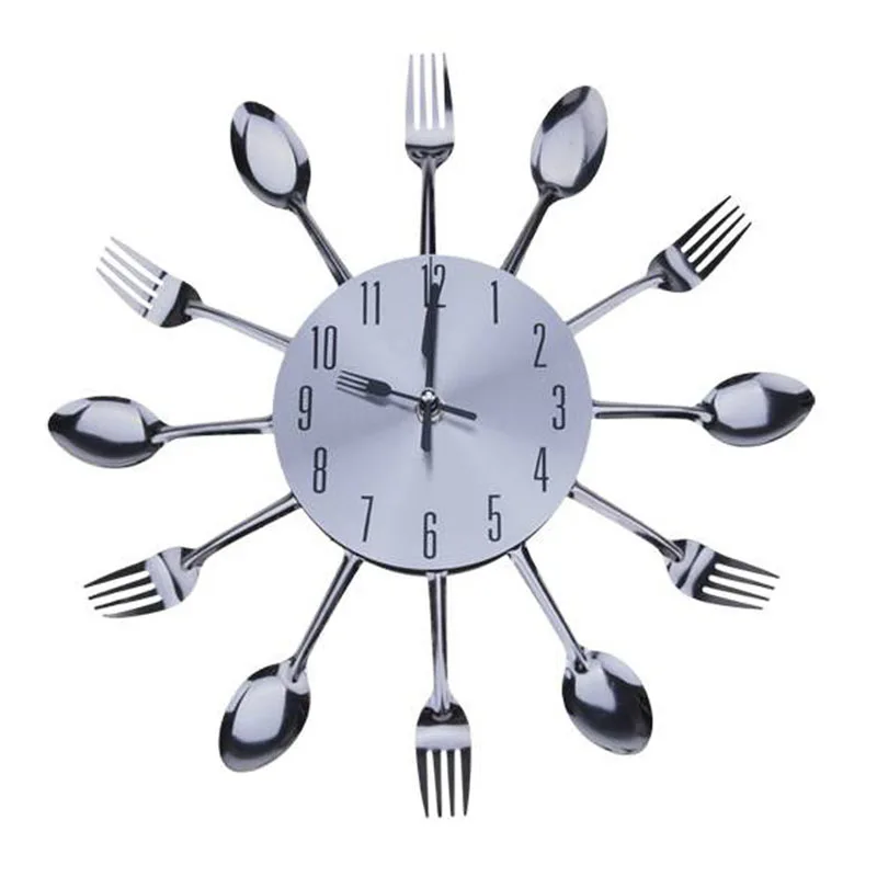 Modern Sliver Cutlery Kitchen 3d Wall Clock Spoon Fork Creative Mirror Wall Stickers Mechanism New Design clocks Home Decor
Modern Sliver Cutlery Kitchen 3d Wall Clock Spoon Fork Creative Mirror Wall Stickers Mechanism New Design clocks Home Decor
