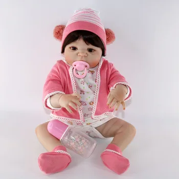 Realtouch 22inch Reborn full Silicone Lifelike Bonecas Baby pink clothes vivid bathe toddlers doll reborn toys dolls babies toy
Realtouch 22inch Reborn full Silicone Lifelike Bonecas Baby pink clothes vivid bathe toddlers doll reborn toys dolls babies toy