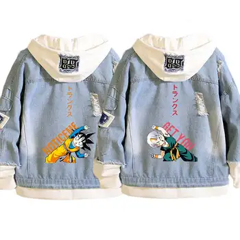 Fashion Anime Dragon Ball Z Denim Jackets Frayed Goten Torankusu Cosplay Hooded Jean Jacket Loose Couples Outerwear Lovers Coat
Fashion Anime Dragon Ball Z Denim Jackets Frayed Goten Torankusu Cosplay Hooded Jean Jacket Loose Couples Outerwear Lovers Coat