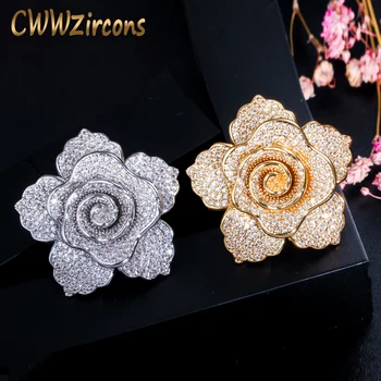 CWWZircons Geometric Cubic Zirconia Yellow Gold and Silver Color Beautiful Cute Flower Brooches for Women Scarves Buckle BH010
CWWZircons Geometric Cubic Zirconia Yellow Gold and Silver Color Beautiful Cute Flower Brooches for Women Scarves Buckle BH010