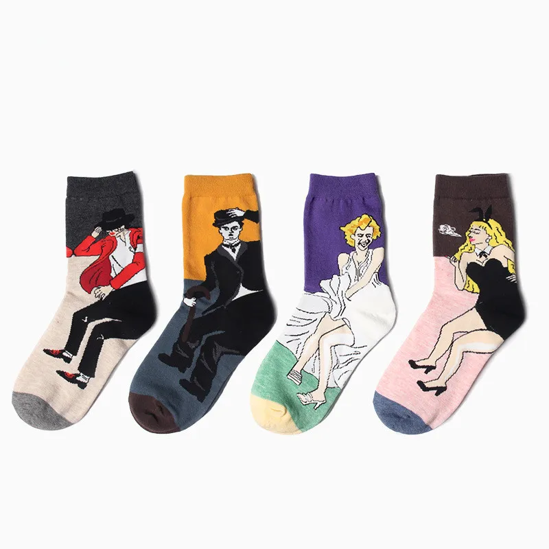 New Fashion Novelty Abstract Oil Painting Art Socks Hip Hop Women and Men Marilyn Monroe Michael Jackson Long Socks Cotton Sock
New Fashion Novelty Abstract Oil Painting Art Socks Hip Hop Women and Men Marilyn Monroe Michael Jackson Long Socks Cotton Sock