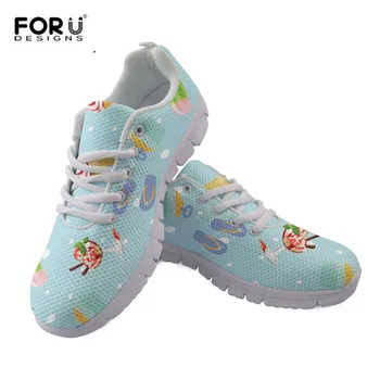 FORUDESIGNS Fashion Ladies Flats Shoes Cute Cartoon Ice Cream Pattern Light Mesh Sneakers for Women Casual Summer Walking Shoes
FORUDESIGNS Fashion Ladies Flats Shoes Cute Cartoon Ice Cream Pattern Light Mesh Sneakers for Women Casual Summer Walking Shoes