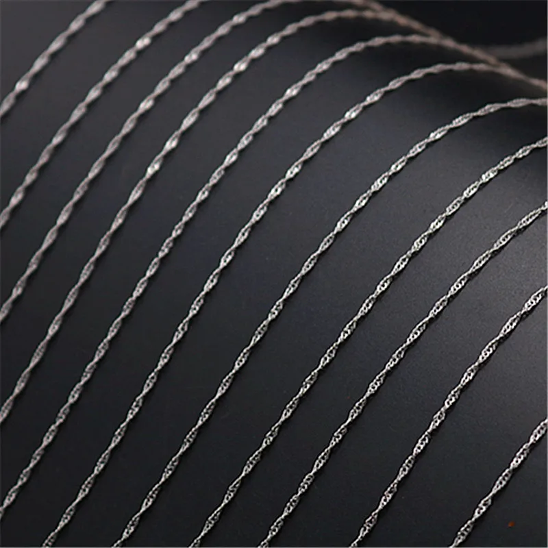 5m (16ft) Silver Color 2mm Water Wave Chain Tassel Chain Bracelets Necklace DIY Alloy Handmade Jewelry Findings A1101
5m (16ft) Silver Color 2mm Water Wave Chain Tassel Chain Bracelets Necklace DIY Alloy Handmade Jewelry Findings A1101