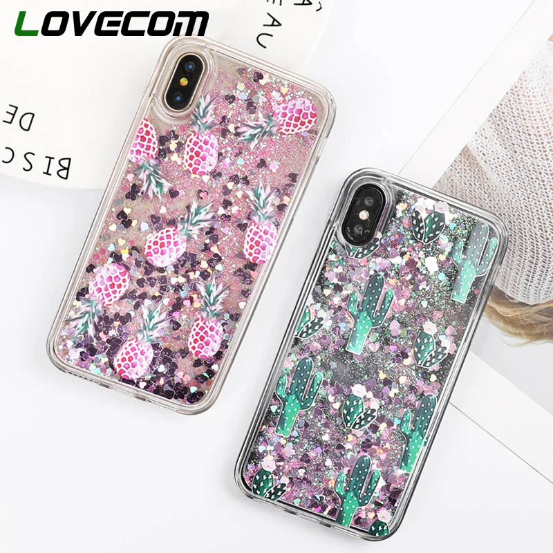 LOVECOM Glitter Hearts Quicksand Phone Case For iphone X 8 7 6 6s Plus Pink Pineapple Green Cactus Pattern Soft Cover Cases
LOVECOM Glitter Hearts Quicksand Phone Case For iphone X 8 7 6 6s Plus Pink Pineapple Green Cactus Pattern Soft Cover Cases