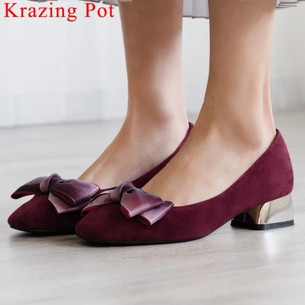 2019 Large size butterfly-knot decoration slip on metal low heels full grain leather square toe office lady work party shoes L88
2019 Large size butterfly-knot decoration slip on metal low heels full grain leather square toe office lady work party shoes L88