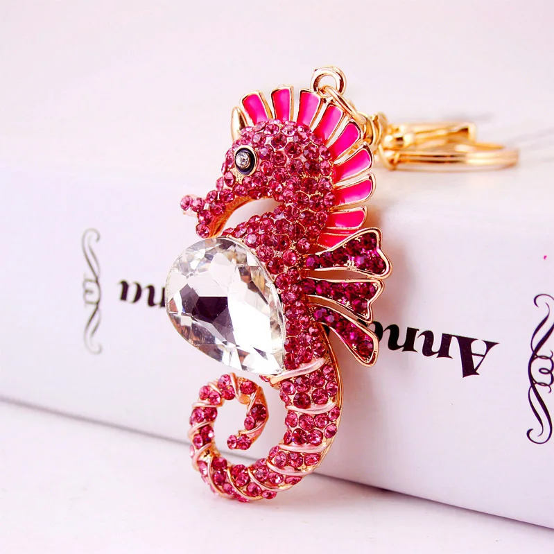 Fashion Creative Lovely Crystal Seahorse Car Pendant Keychain For Women Bag Keychains Rhinestone Car keyrings Gifts Jewelry
Fashion Creative Lovely Crystal Seahorse Car Pendant Keychain For Women Bag Keychains Rhinestone Car keyrings Gifts Jewelry