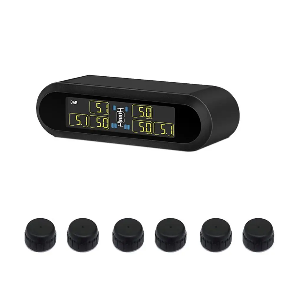 New Car TPMS Smart Tire Pressure Monitoring System Super LCD General Bus With 6 Wheels And 6 Sensors Auto Security Alarm Systems
New Car TPMS Smart Tire Pressure Monitoring System Super LCD General Bus With 6 Wheels And 6 Sensors Auto Security Alarm Systems