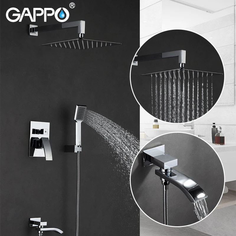 GAPPO Sanitary Ware Suite wall mounted waterfall big shower chrome rain shower sets bathroom faucet tap bath shower mixer
GAPPO Sanitary Ware Suite wall mounted waterfall big shower chrome rain shower sets bathroom faucet tap bath shower mixer