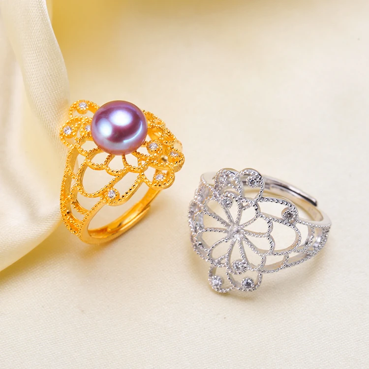 2 Color 925 Sterling Silver Pearl Ring Finger Ring Setting Adjustable Ring Findings Jewelry Parts Fittings Accessories, 3pcs/lot
2 Color 925 Sterling Silver Pearl Ring Finger Ring Setting Adjustable Ring Findings Jewelry Parts Fittings Accessories, 3pcs/lot