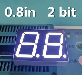 WHITE 0.8" 0.8 in. 2 Bits Digital Tube 0.8 inch LED Display Module LED Display Common cathode/anode digital tube
WHITE 0.8" 0.8 in. 2 Bits Digital Tube 0.8 inch LED Display Module LED Display Common cathode/anode digital tube