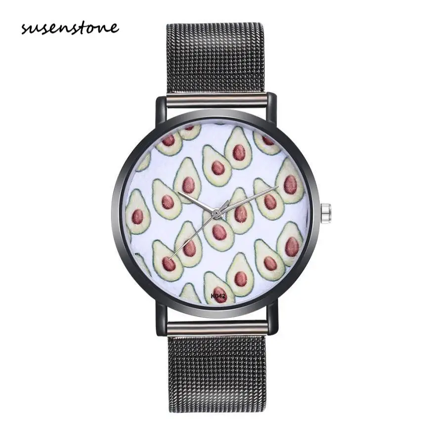 Susenstone bayan kol saati Fashion Watches Women Avocado Pattern Alloy Steel Belt Watch Women Dress Quartz Wrist Watches 50
Susenstone bayan kol saati Fashion Watches Women Avocado Pattern Alloy Steel Belt Watch Women Dress Quartz Wrist Watches 50