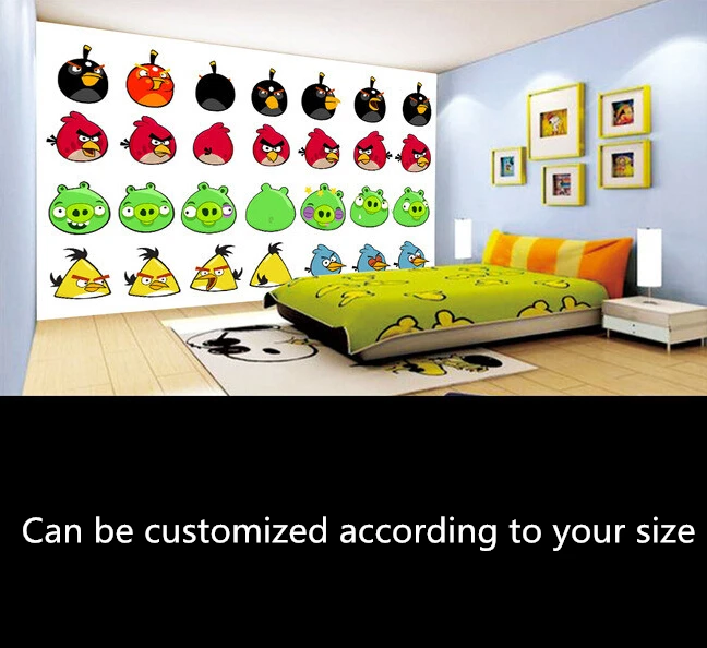 Custom papel DE parede infantil cartoon bird paintings for the children's room boys and girls bedroom wallpaper de | Обустройство