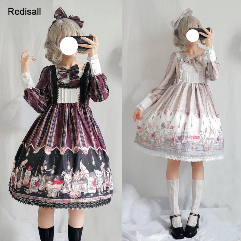 Lolita Dress Cute Rabbit Bear Girls Women Gothic Steam Punks Japanese Kawaii High Waist Sweet Lace Dress 1110
Lolita Dress Cute Rabbit Bear Girls Women Gothic Steam Punks Japanese Kawaii High Waist Sweet Lace Dress 1110