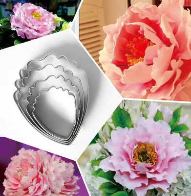 Flower Petal Mold for Peony Flower Decoration Stainess Steel Cutter Set Wedding Fondant Cake Sugarcraft Tool Bakeware H584
Flower Petal Mold for Peony Flower Decoration Stainess Steel Cutter Set Wedding Fondant Cake Sugarcraft Tool Bakeware H584