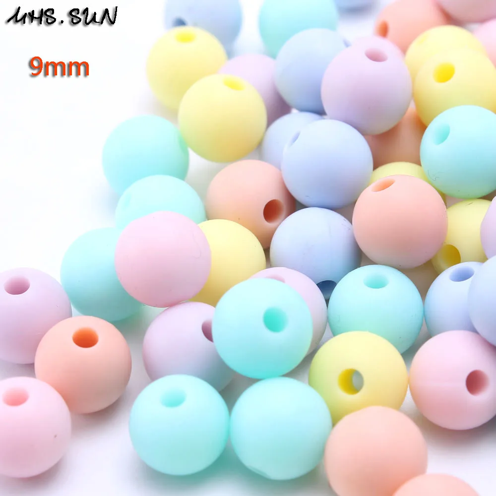 MHS.SUN Food Grade Silicone Round Beads 9mm Candy Color BPA Free Chewable Loose Teething Silicone For DIY Baby Jewelry Making
MHS.SUN Food Grade Silicone Round Beads 9mm Candy Color BPA Free Chewable Loose Teething Silicone For DIY Baby Jewelry Making
