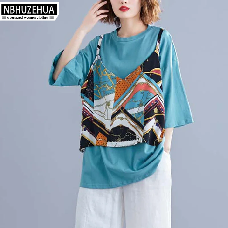 NBHUZEHUA Women Tshirt Vogue Chiffon Strap Splice Vintage Long T Shirt Plus Size Casual Tops 3/4 Sleeve Korean Clothes 19-D389
NBHUZEHUA Women Tshirt Vogue Chiffon Strap Splice Vintage Long T Shirt Plus Size Casual Tops 3/4 Sleeve Korean Clothes 19-D389