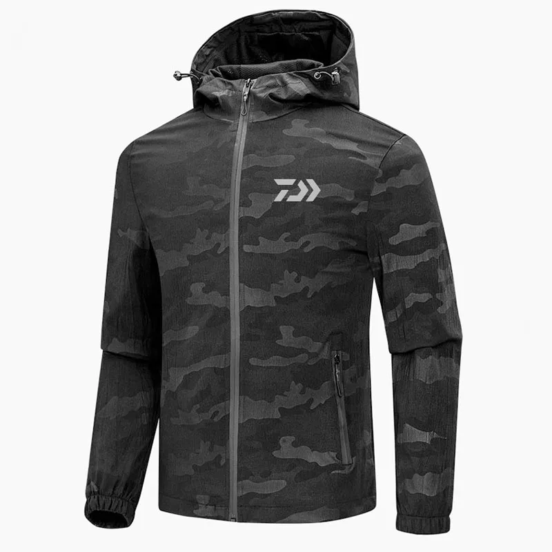 Outdoor Windproof Waterproof Fishing Clothing Spring Autumn Fishing suit Camouflage Hooded Men's jacket Daiwa
Outdoor Windproof Waterproof Fishing Clothing Spring Autumn Fishing suit Camouflage Hooded Men's jacket Daiwa