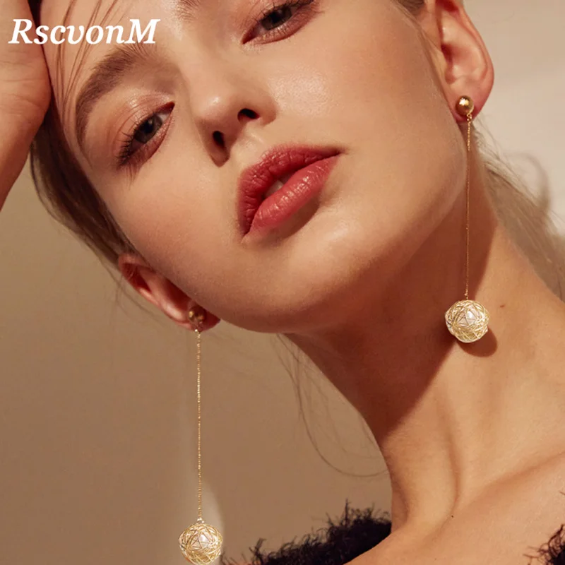 RscvonM Rose Gold Color Simulated Pearl Braided Ball Drop Earrings For Women Lady Simple Dangle Earings Fashion Jewelry Brincos
RscvonM Rose Gold Color Simulated Pearl Braided Ball Drop Earrings For Women Lady Simple Dangle Earings Fashion Jewelry Brincos