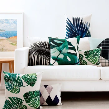 Cushion Cover Tropical Palm Pillow case Throw decorative cushion covers Vintage Green Plant Cactus Cotton Linen 45cm*45cm
Cushion Cover Tropical Palm Pillow case Throw decorative cushion covers Vintage Green Plant Cactus Cotton Linen 45cm*45cm