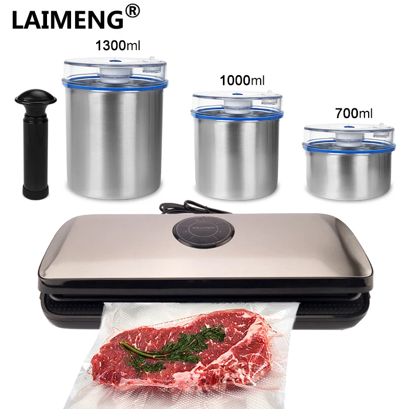 LAIMENG Vacuum Packing Machine With Food Grade Stainless Steel 304 Vacuum Canister Packaging Vacuum Bags for Packing Food S211