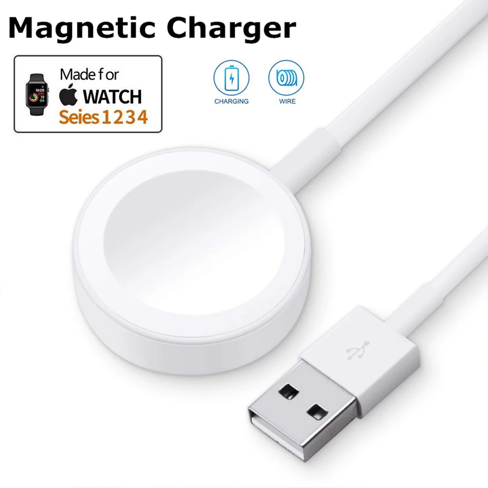Magnetic Charger for Apple Watch USB Wireless Charging 38mm & 42mm For iWatch Series 4 3 2 1 Original 1M Certified Watch Charger
Magnetic Charger for Apple Watch USB Wireless Charging 38mm & 42mm For iWatch Series 4 3 2 1 Original 1M Certified Watch Charger