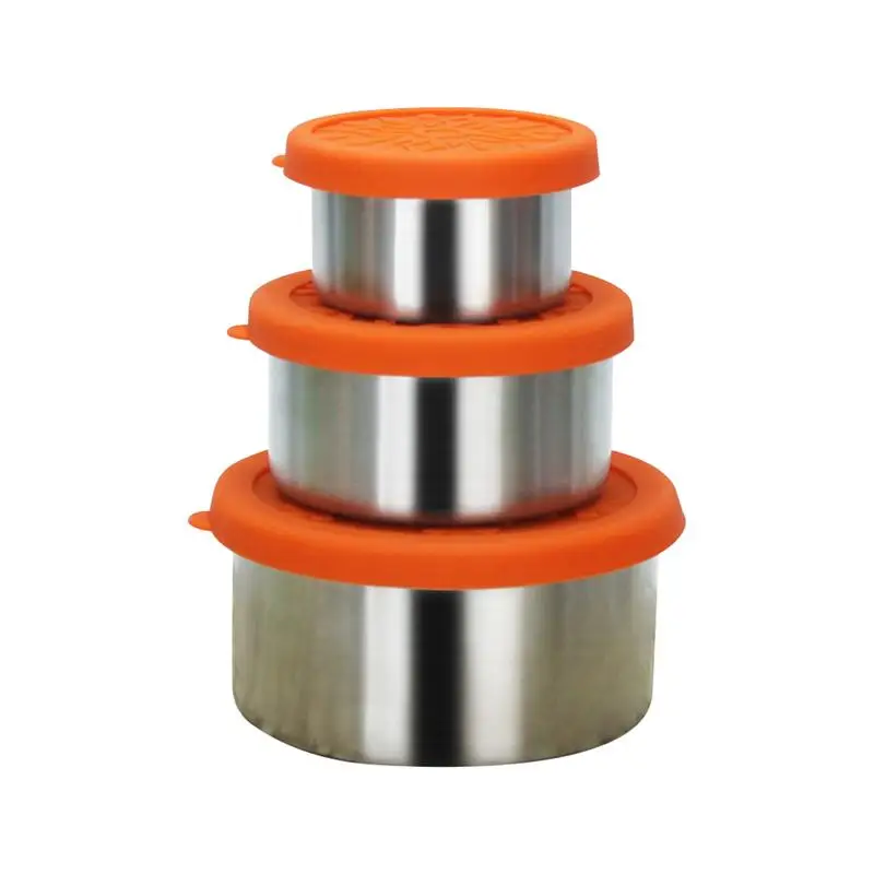 3pcs Food Grade Reusable 304 Stainless Steel Food Containers with Leak Proof Silicone Lids for Snacks Picnic Work Outdoor
3pcs Food Grade Reusable 304 Stainless Steel Food Containers with Leak Proof Silicone Lids for Snacks Picnic Work Outdoor