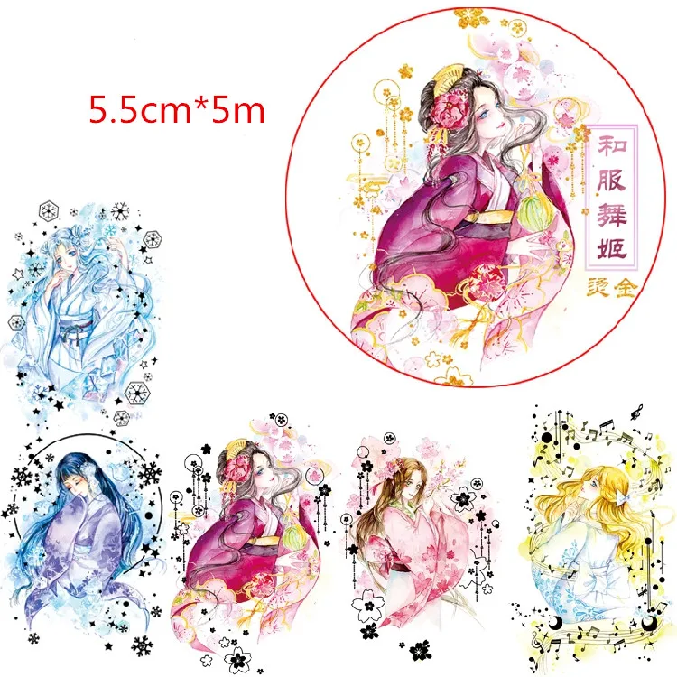 NEW 55mm wide Japanese kimono dancers decoration washi tape DIY planner Diary scrapbooking masking tape Escolar
NEW 55mm wide Japanese kimono dancers decoration washi tape DIY planner Diary scrapbooking masking tape Escolar