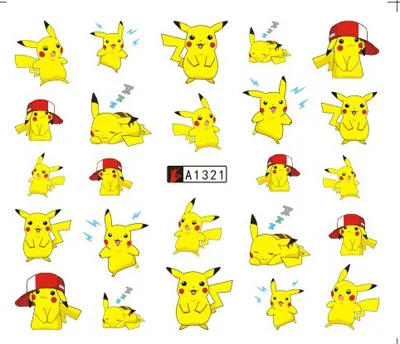 Nail sticker art decoration Pikachu cartoon cute slider adhesive Water Transfer decals manicure lacquer accessoires polish foil
Nail sticker art decoration Pikachu cartoon cute slider adhesive Water Transfer decals manicure lacquer accessoires polish foil